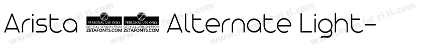 Arista 20 Alternate Light字体转换